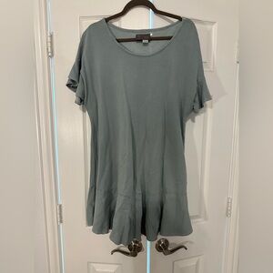 Saturday Sunday brand from Anthro. Sage green 100% cotton dress. Large.